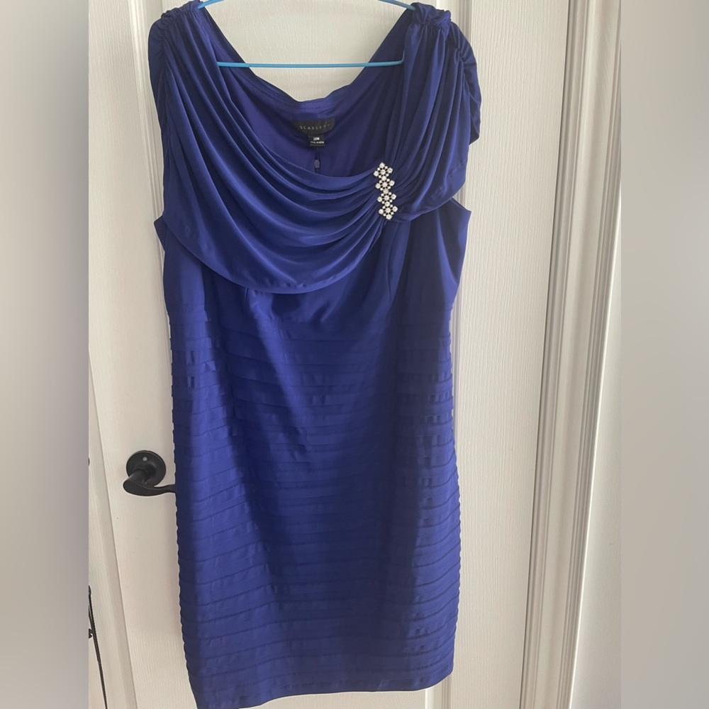 Scarlett Royal Blue Draped Mini Dress
